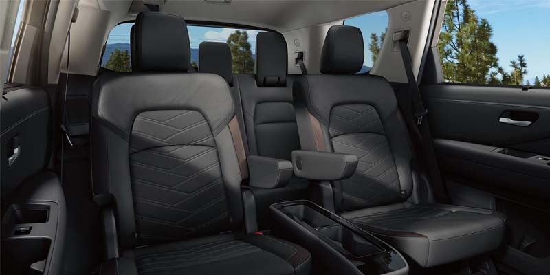 the back seats of a Nissan Pathfinder