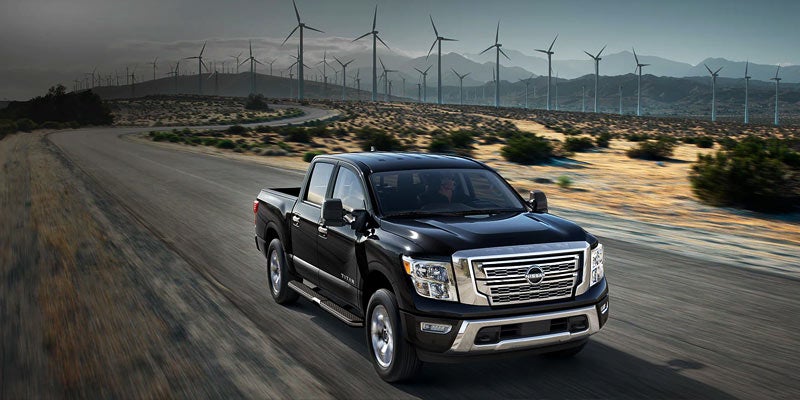 2024 Nissan Titan XD driving on the road