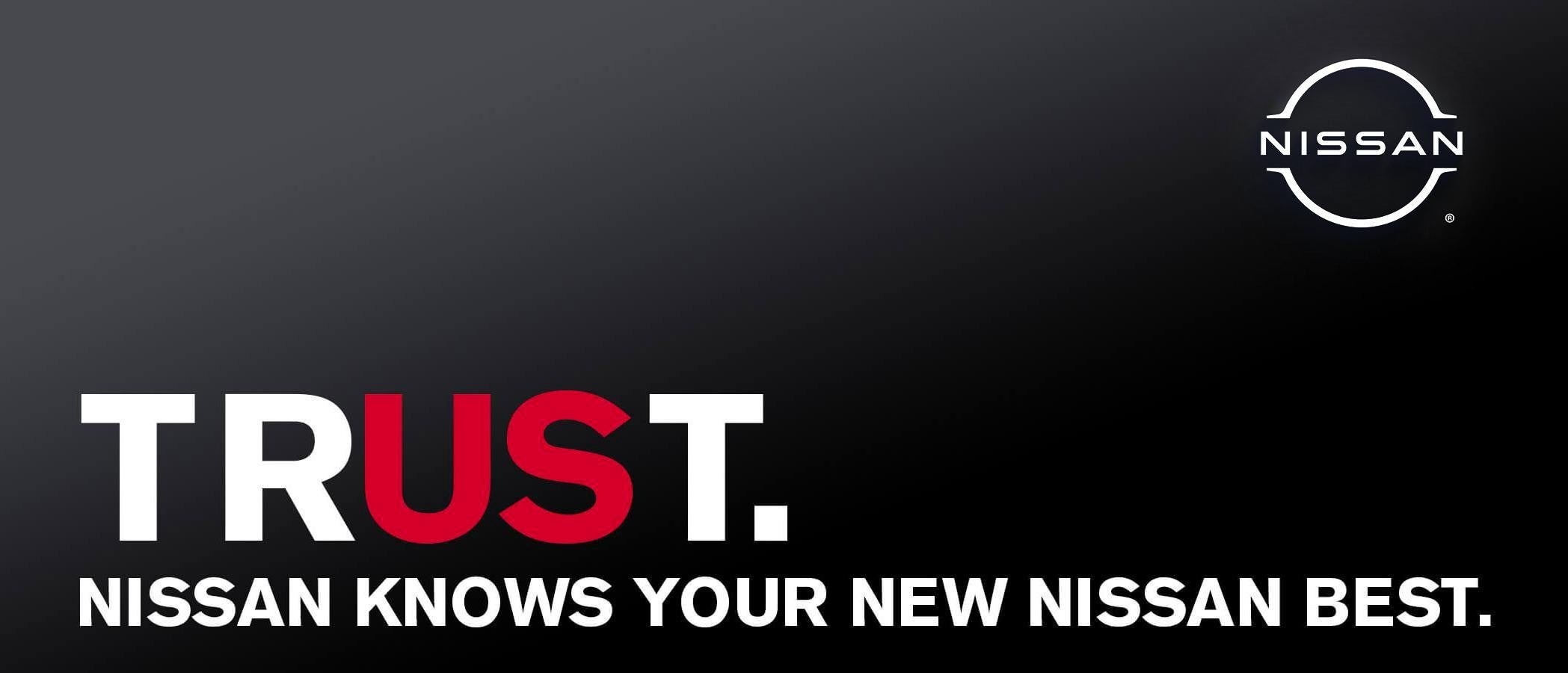 Nissan banner with logo and tagline