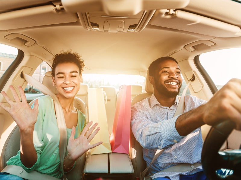 Paul Miller Nissan in Fairfield CT couple in their new Nissan